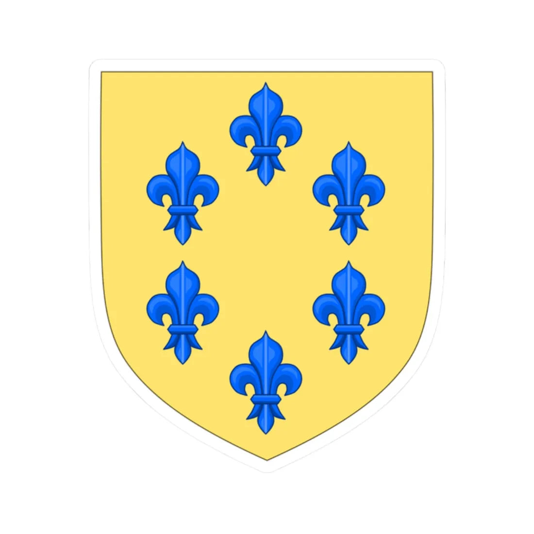 Arms of the House of Farnese Variant used in the Spanish Royal Arms (Italy) (Coat of Arms) STICKER Vinyl Kiss-Cut Decal 2 Inch White - The Sticker Space