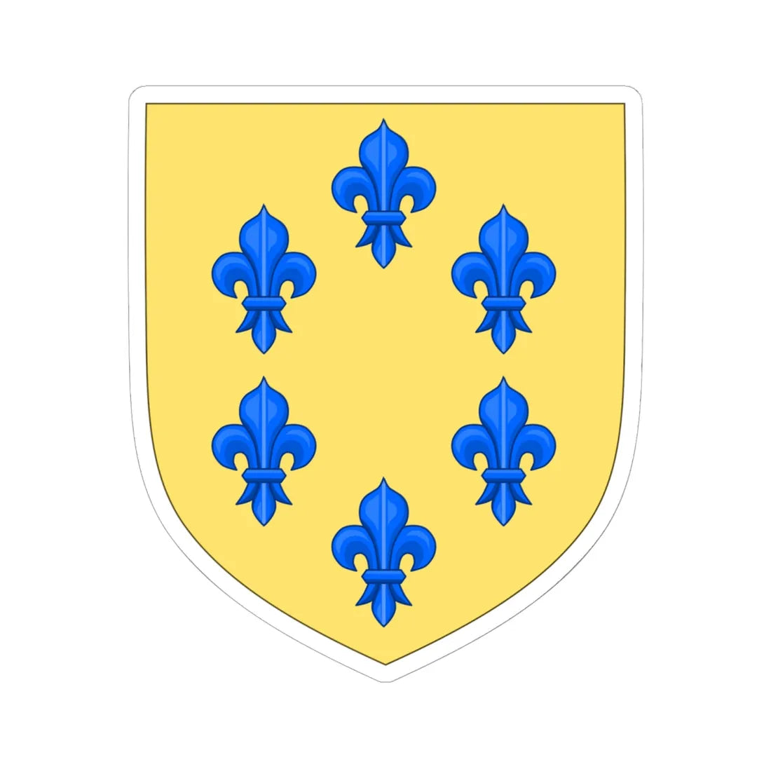 Arms of the House of Farnese Variant used in the Spanish Royal Arms (Italy) (Coat of Arms) STICKER Vinyl Kiss-Cut Decal 6 Inch White - The Sticker Space