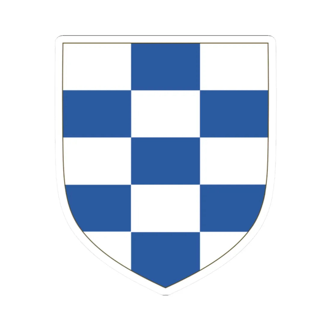 Arms of the House of Álvarez de Toledo Template (Spain) (Coat of Arms) STICKER Vinyl Kiss-Cut Decal 2 Inch White - The Sticker Space