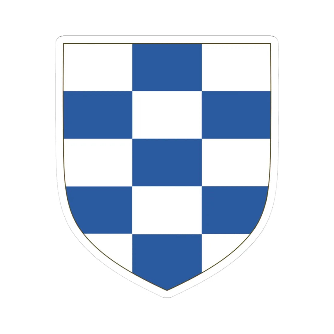 Arms of the House of Álvarez de Toledo Template (Spain) (Coat of Arms) STICKER Vinyl Kiss-Cut Decal 3 Inch White - The Sticker Space