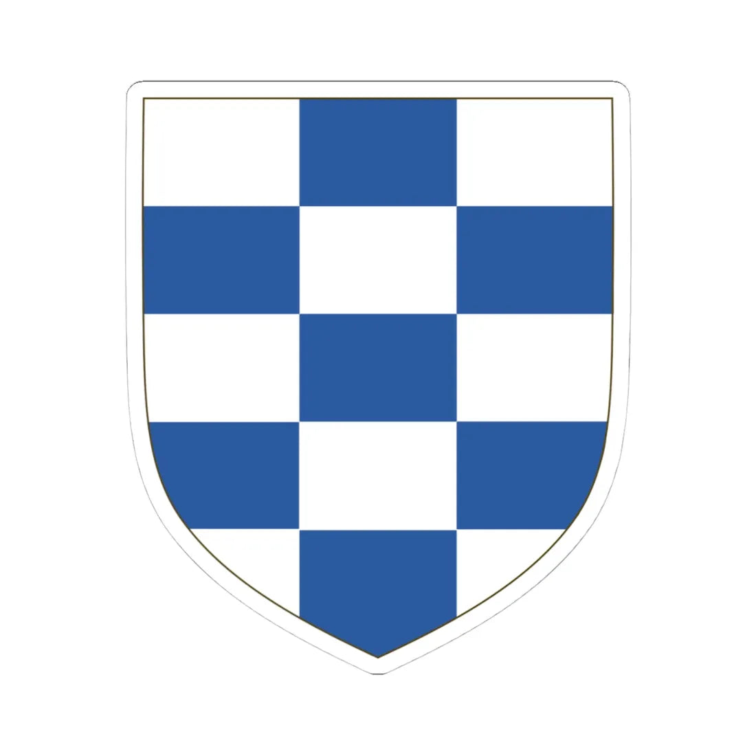 Arms of the House of Álvarez de Toledo Template (Spain) (Coat of Arms) STICKER Vinyl Kiss-Cut Decal 4 Inch White - The Sticker Space