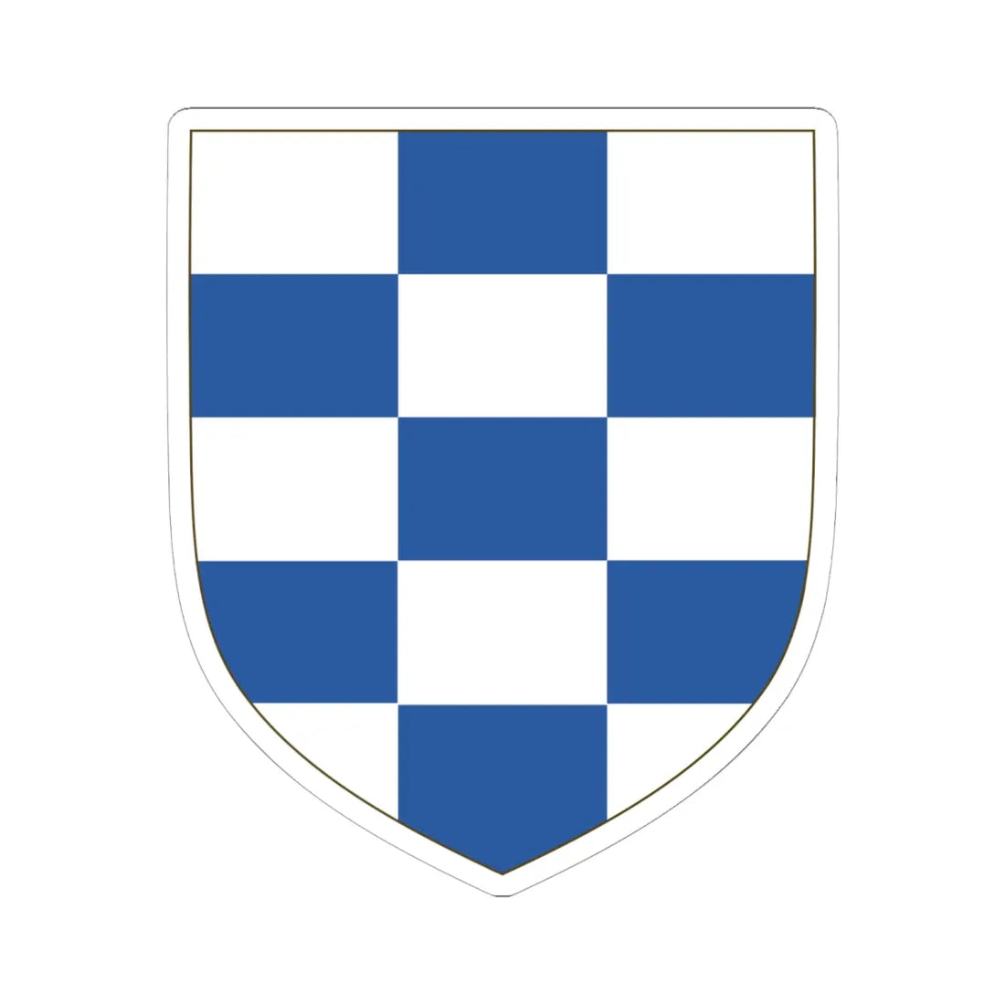 Arms of the House of Álvarez de Toledo Template (Spain) (Coat of Arms) STICKER Vinyl Kiss-Cut Decal 6 Inch White - The Sticker Space