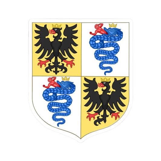 Arms of the House of Sforza (Italy) (Coat of Arms) STICKER Vinyl Kiss-Cut Decal 2 Inch White - The Sticker Space