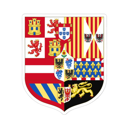 Arms of the King of Spain as Monarch of Milan 1580-1700 (Italy) (Coat of Arms) STICKER Vinyl Kiss-Cut Decal 6 Inch White - The Sticker Space