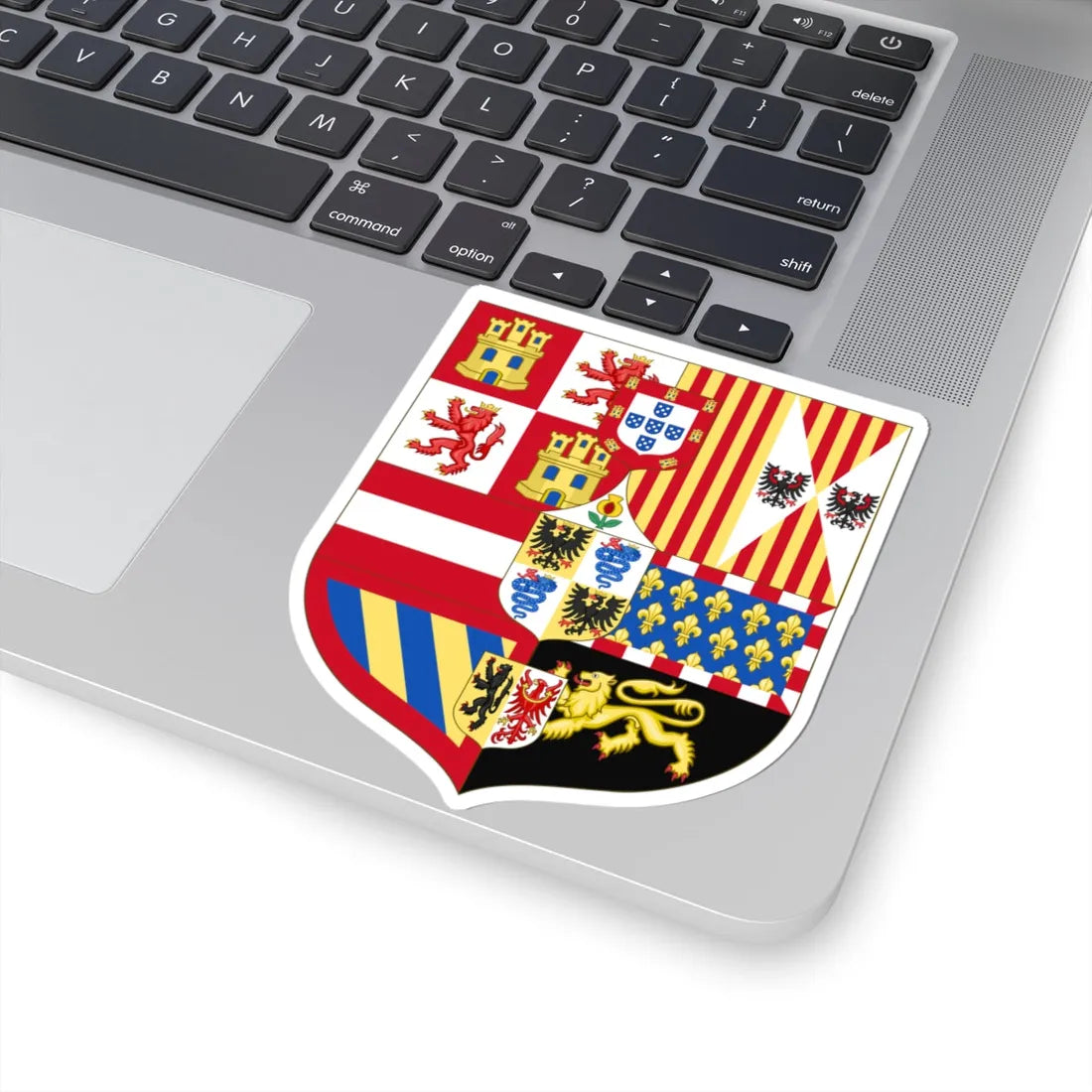 Arms of the King of Spain as Monarch of Milan 1580-1700 (Italy) (Coat of Arms) STICKER Vinyl Kiss-Cut Decal - The Sticker Space