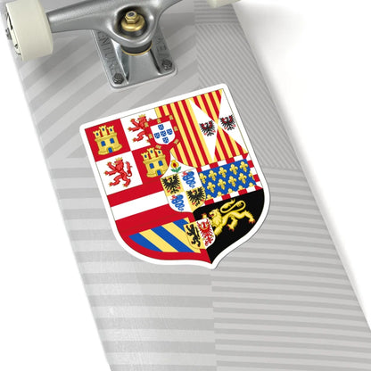 Arms of the King of Spain as Monarch of Milan 1580-1700 (Spain) (Coat of Arms) STICKER Vinyl Kiss-Cut Decal - The Sticker Space