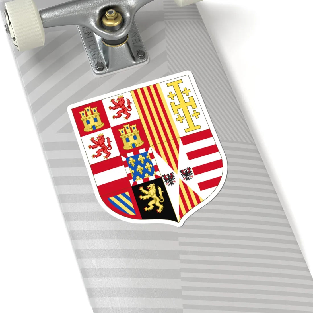 Arms of the King of Spain as Monarch of Naples and Sicily 1598-1665 (Austria) (Coat of Arms) STICKER Vinyl Kiss-Cut Decal - The Sticker Space