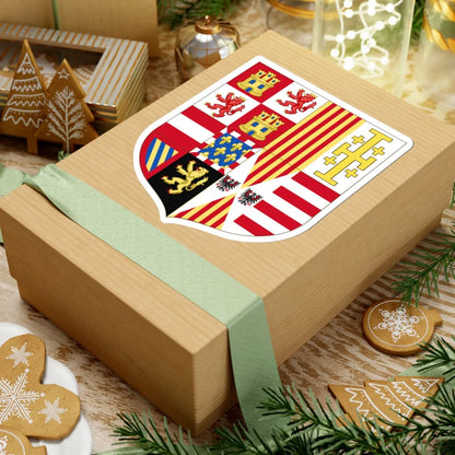 Arms of the King of Spain as Monarch of Naples and Sicily 1598-1665 (Austria) (Coat of Arms) STICKER Vinyl Kiss-Cut Decal - The Sticker Space