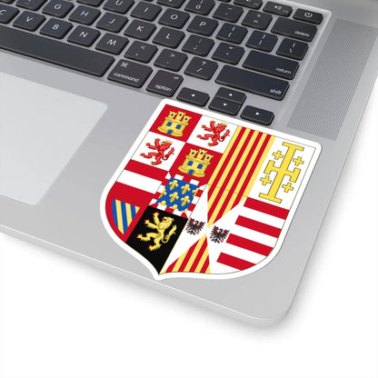 Arms of the King of Spain as Monarch of Naples and Sicily 1598-1665 (Spain) (Coat of Arms) STICKER Vinyl Kiss-Cut Decal - The Sticker Space