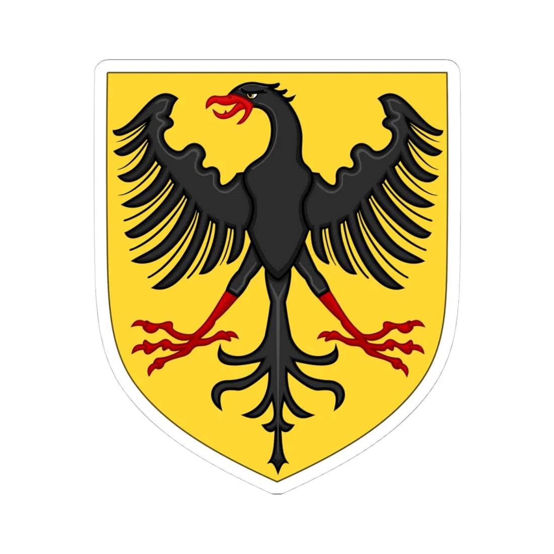 Arms of the King of the Romans c.1433-1486 (Austria) (Coat of Arms) STICKER Vinyl Kiss-Cut Decal 4 Inch White - The Sticker Space