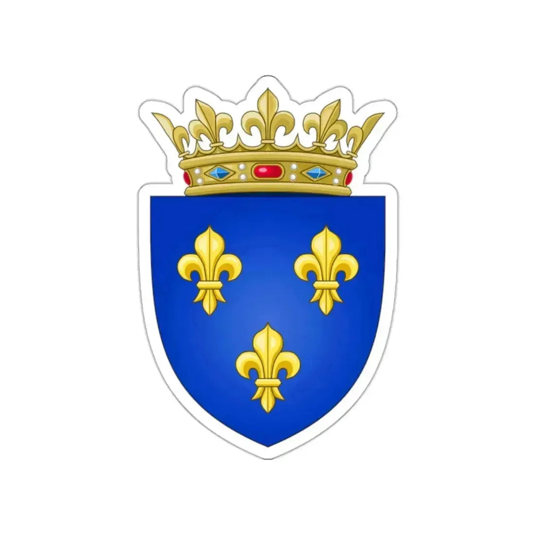 Arms of the Kingdom of France (Moderne) STICKER Vinyl Die-Cut Decal 2 Inch - The Sticker Space