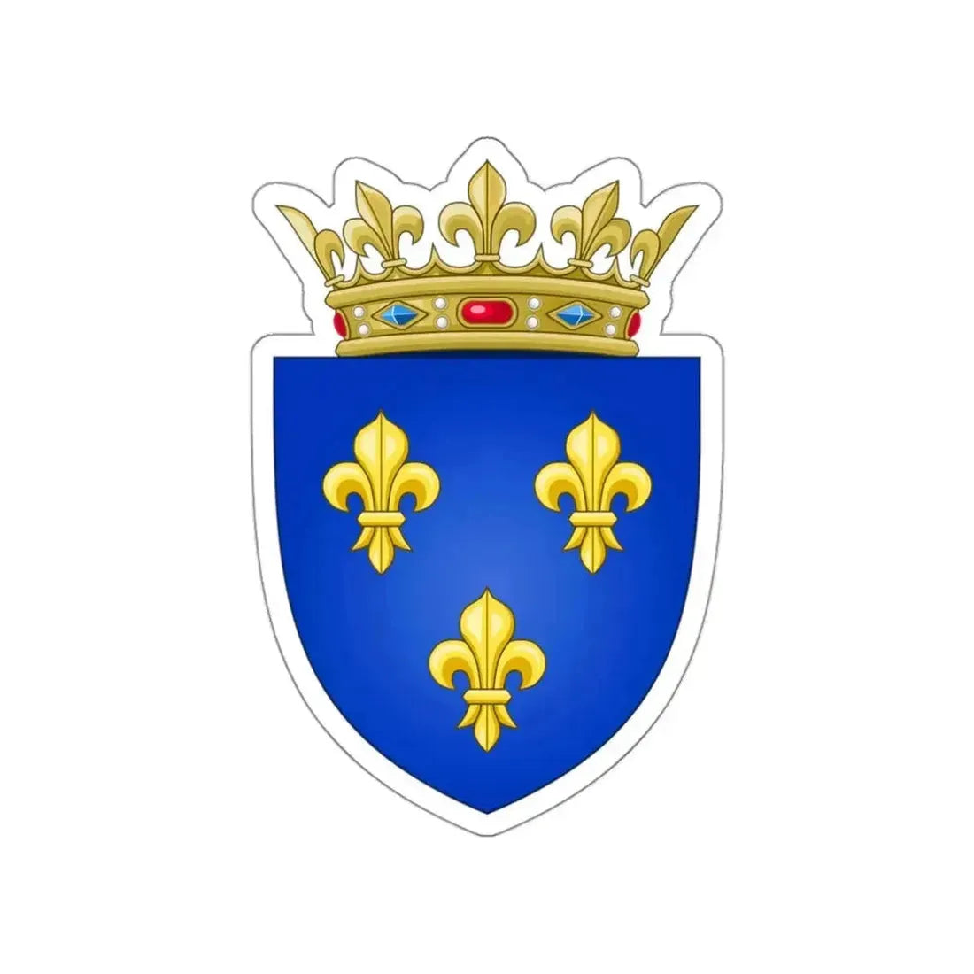 Arms of the Kingdom of France (Moderne) STICKER Vinyl Die-Cut Decal - The Sticker Space