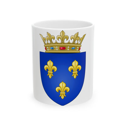 Arms of the Kingdom of France (Moderne) - White Coffee Mug-11oz-The Sticker Space