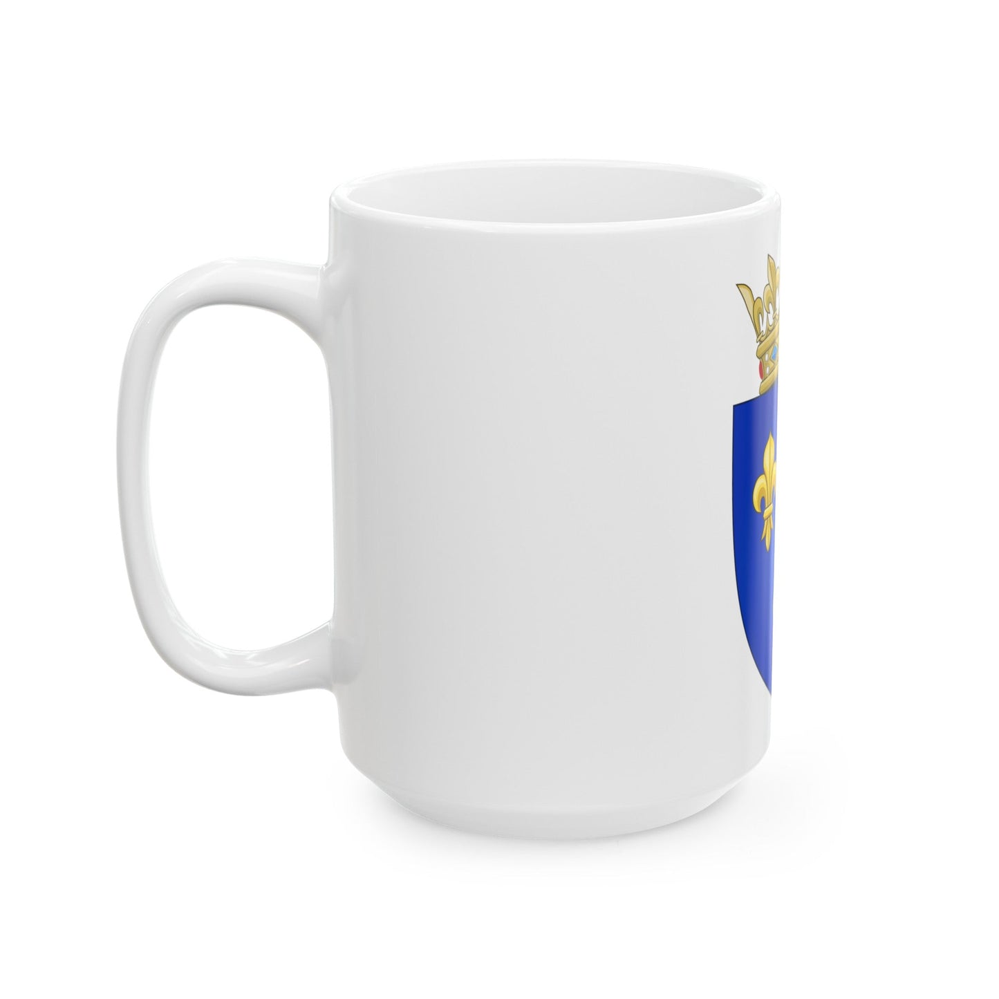 Arms of the Kingdom of France (Moderne) - White Coffee Mug-The Sticker Space