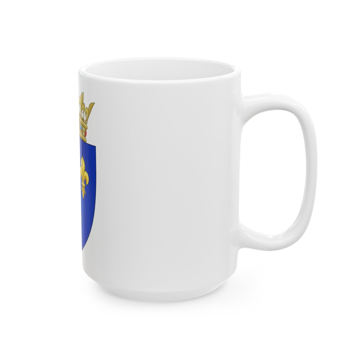 Arms of the Kingdom of France (Moderne) - White Coffee Mug-The Sticker Space