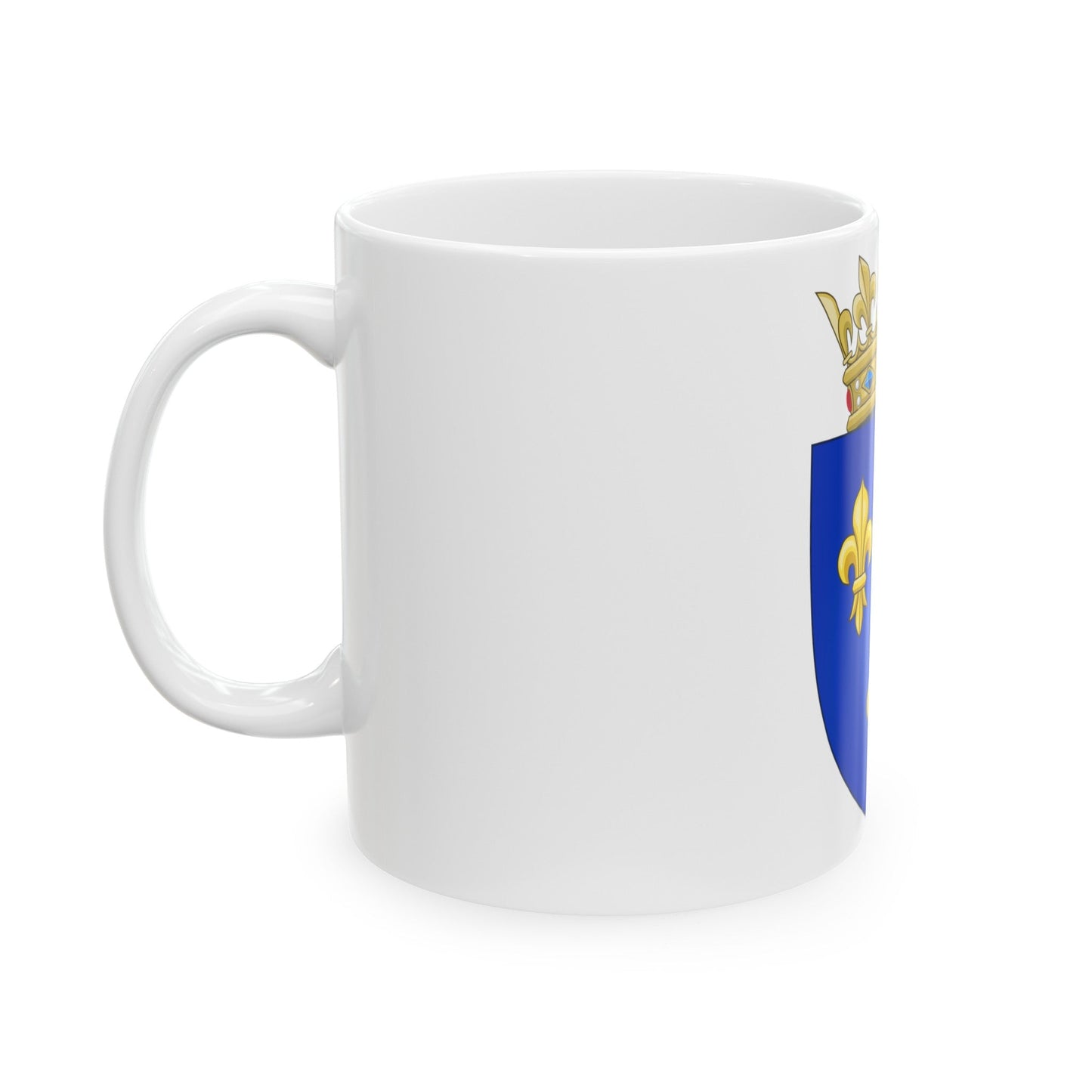 Arms of the Kingdom of France (Moderne) - White Coffee Mug-The Sticker Space