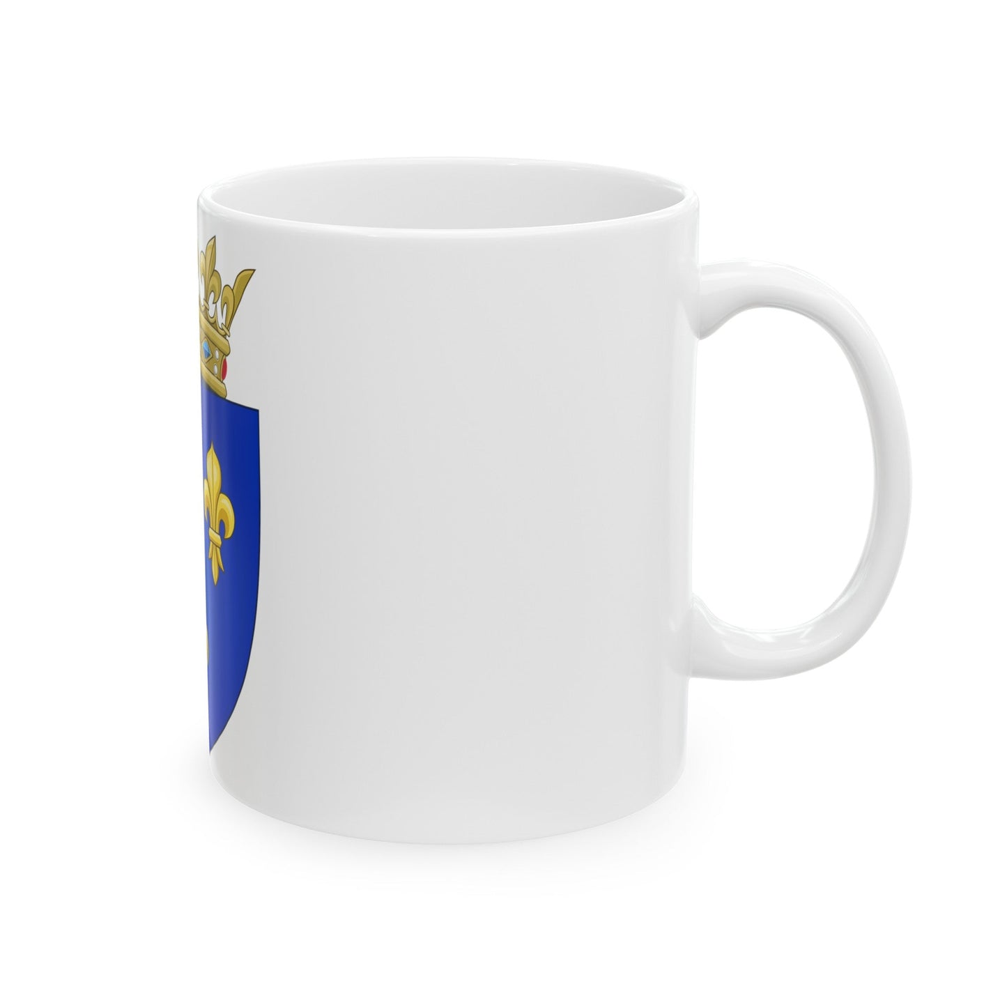 Arms of the Kingdom of France (Moderne) - White Coffee Mug-The Sticker Space