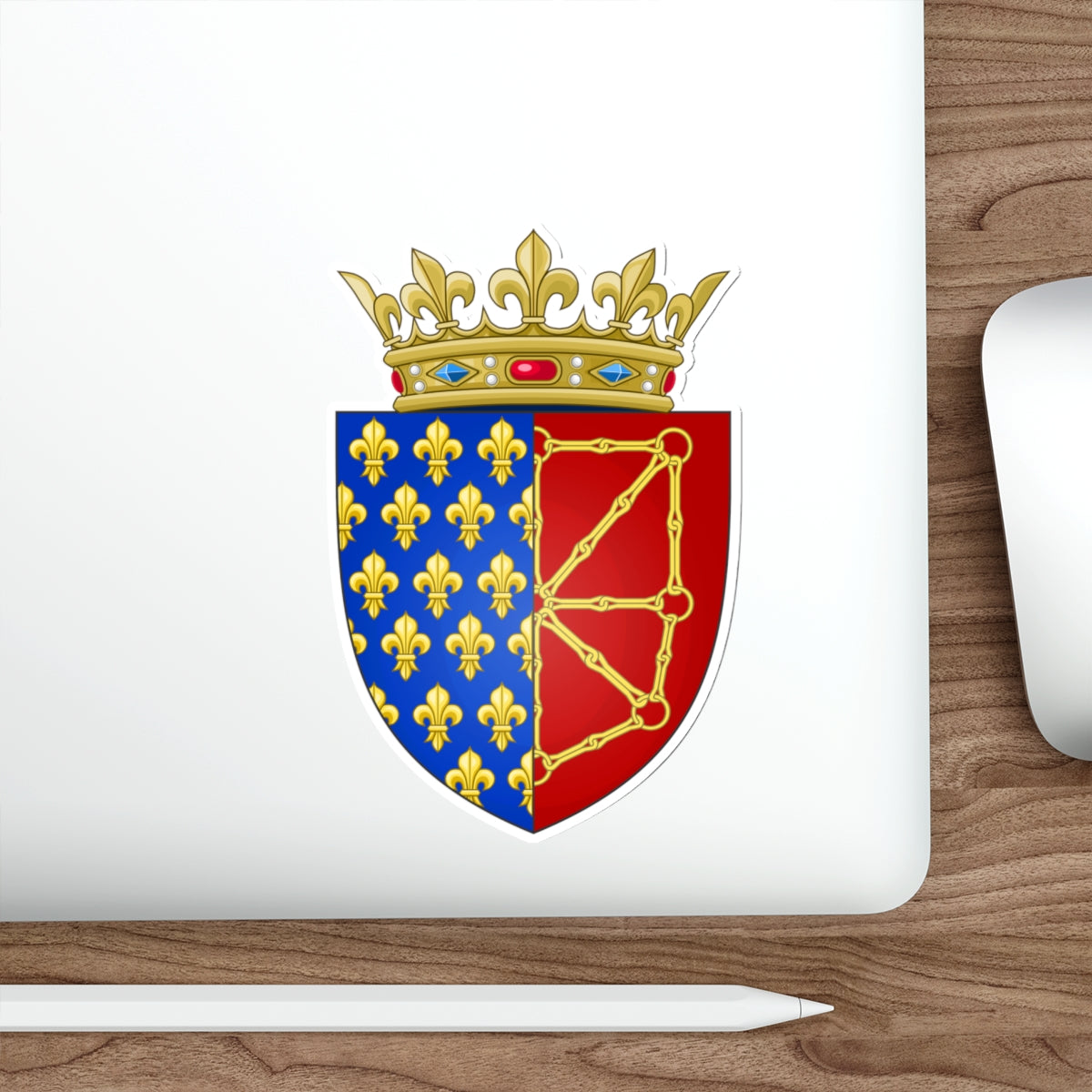 Arms of the Kingdom of France & Navarre STICKER Vinyl Die-Cut Decal-The Sticker Space