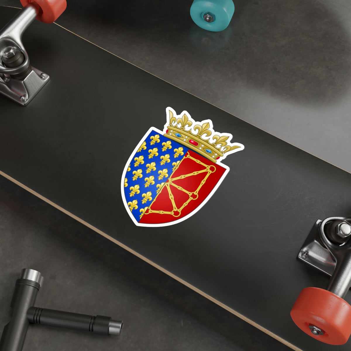 Arms of the Kingdom of France & Navarre STICKER Vinyl Die-Cut Decal-The Sticker Space