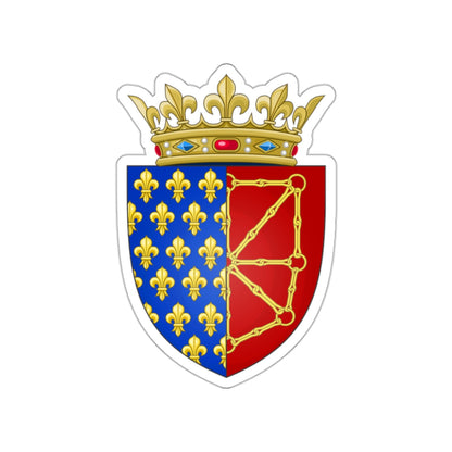 Arms of the Kingdom of France & Navarre STICKER Vinyl Die-Cut Decal-White-The Sticker Space