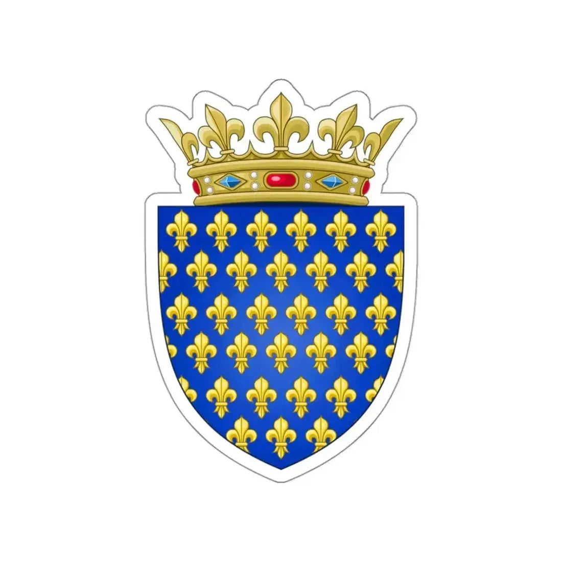 Arms of the Kingdom of France STICKER Vinyl Die-Cut Decal - The Sticker Space