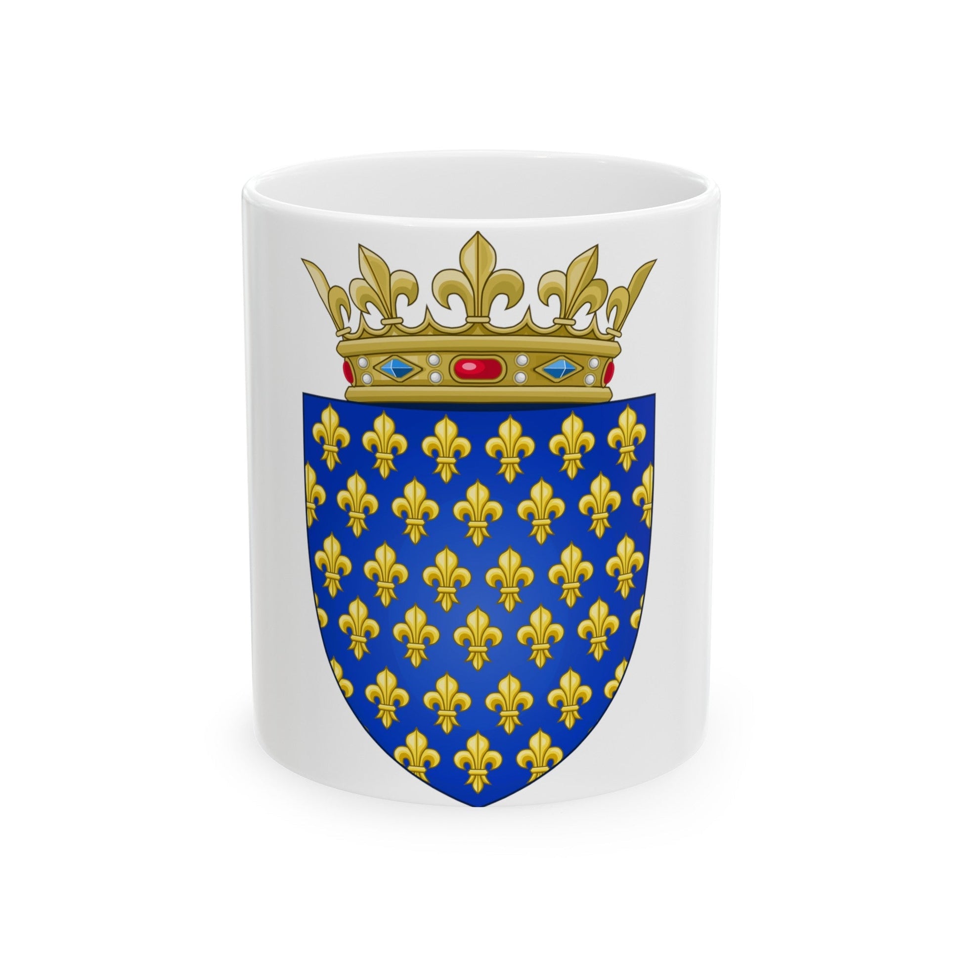 Arms of the Kingdom of France - White Coffee Mug-11oz-The Sticker Space