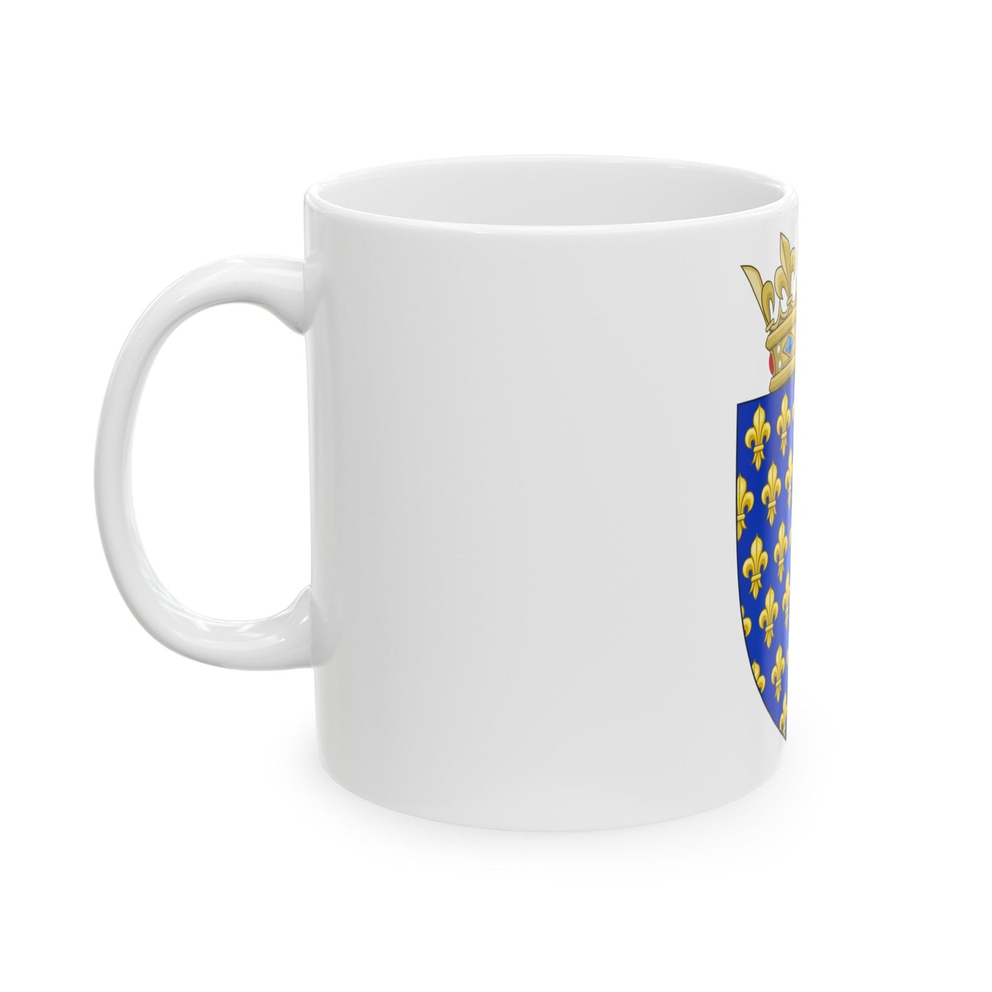 Arms of the Kingdom of France - White Coffee Mug-The Sticker Space