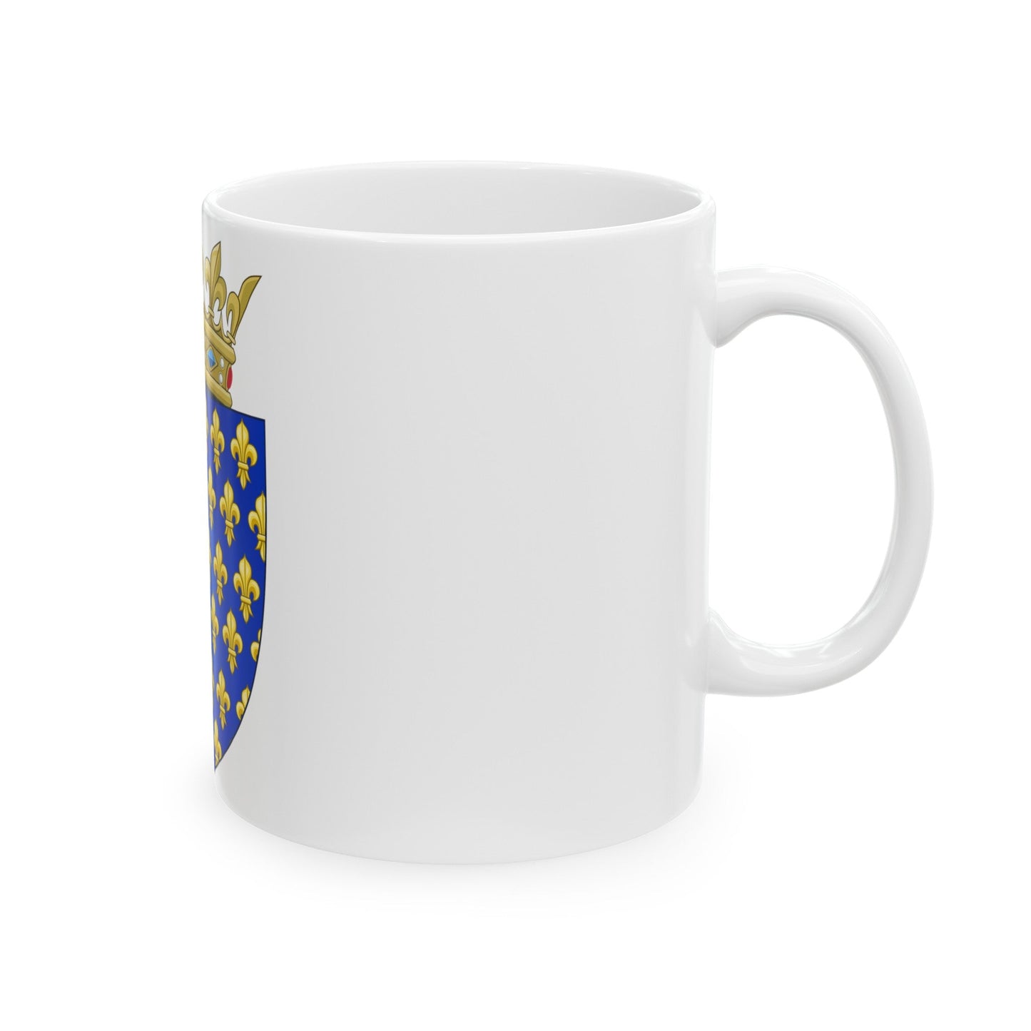 Arms of the Kingdom of France - White Coffee Mug-The Sticker Space