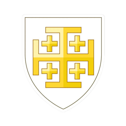 Arms of the Kingdom of Jerusalem (Spain) (Coat of Arms) STICKER Vinyl Kiss-Cut Decal 2 Inch White - The Sticker Space