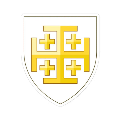 Arms of the Kingdom of Jerusalem (Spain) (Coat of Arms) STICKER Vinyl Kiss-Cut Decal 4 Inch White - The Sticker Space