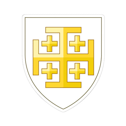 Arms of the Kingdom of Jerusalem (Spain) (Coat of Arms) STICKER Vinyl Kiss-Cut Decal 6 Inch White - The Sticker Space