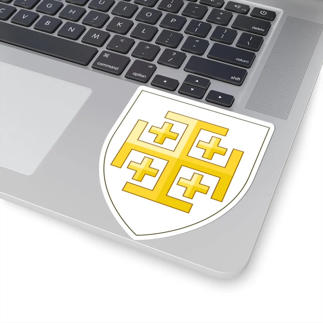 Arms of the Kingdom of Jerusalem (Spain) (Coat of Arms) STICKER Vinyl Kiss-Cut Decal - The Sticker Space