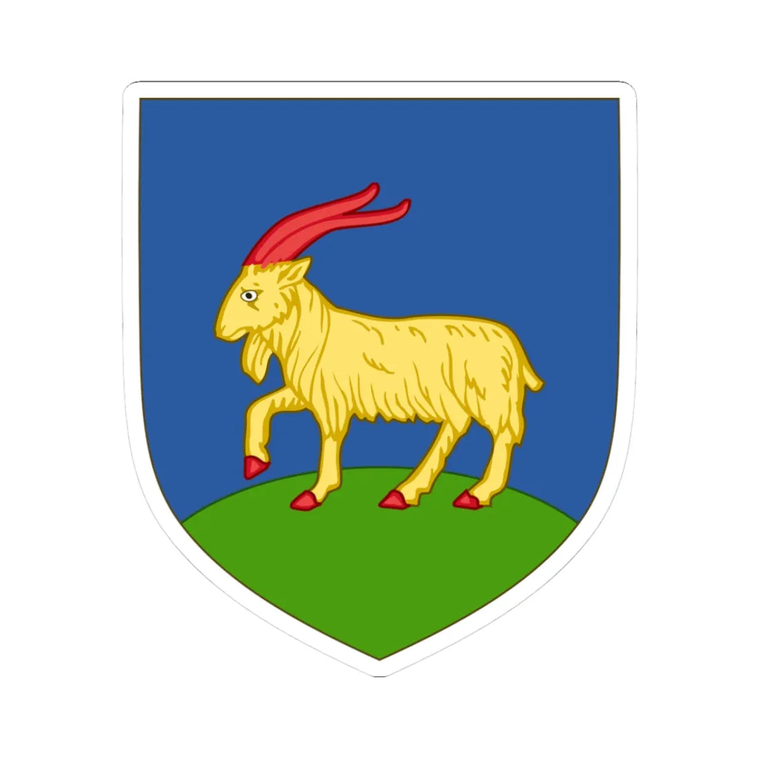 Arms of the Margraviate of Istria (Italy) (Coat of Arms) STICKER Vinyl Kiss-Cut Decal 3 Inch White - The Sticker Space