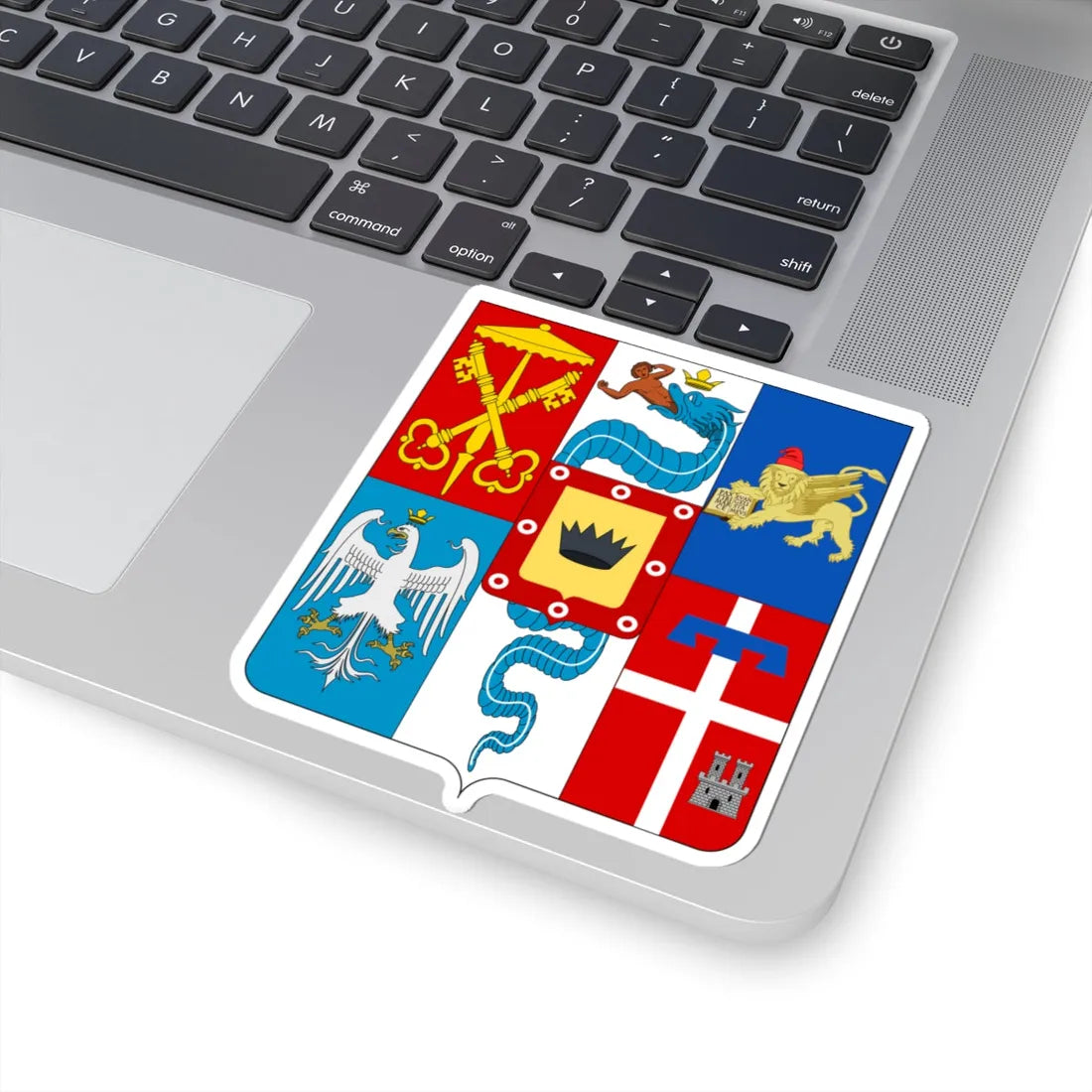 Arms of the Napoleonic Kingdom of Italy (Italy) (Coat of Arms) STICKER Vinyl Kiss-Cut Decal - The Sticker Space