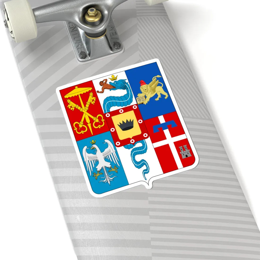 Arms of the Napoleonic Kingdom of Italy (Italy) (Coat of Arms) STICKER Vinyl Kiss-Cut Decal - The Sticker Space