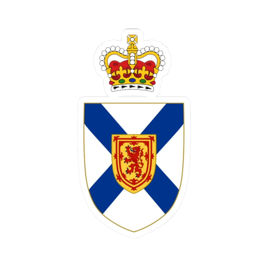 Arms of the Nova Scotia House of Assembly (Canada) (Coat of Arms) STICKER Vinyl Kiss-Cut Decal 2 Inch White - The Sticker Space