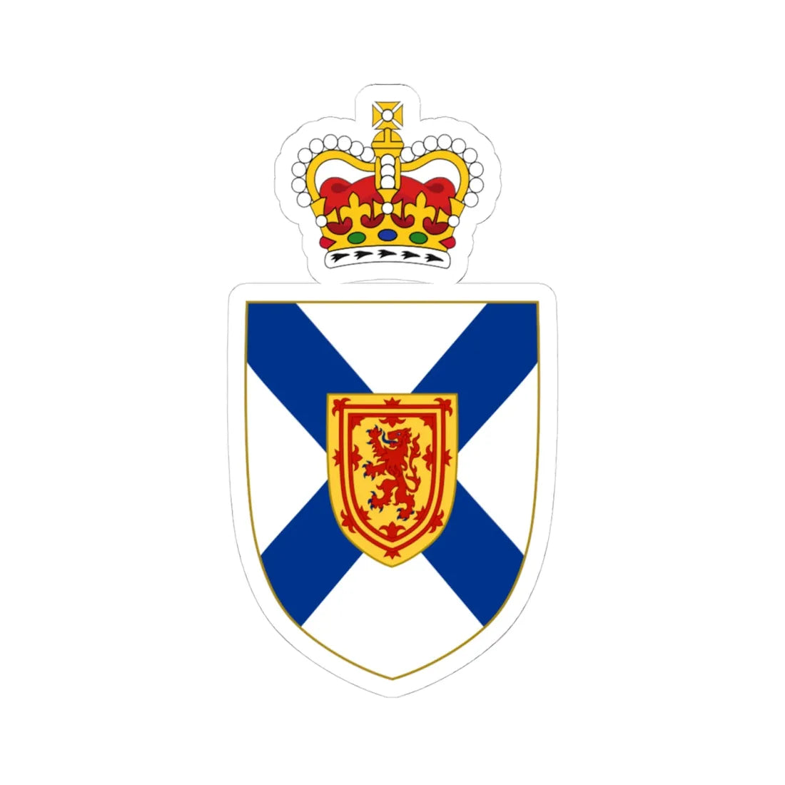 Arms of the Nova Scotia House of Assembly (Canada) (Coat of Arms) STICKER Vinyl Kiss-Cut Decal 4 Inch White - The Sticker Space