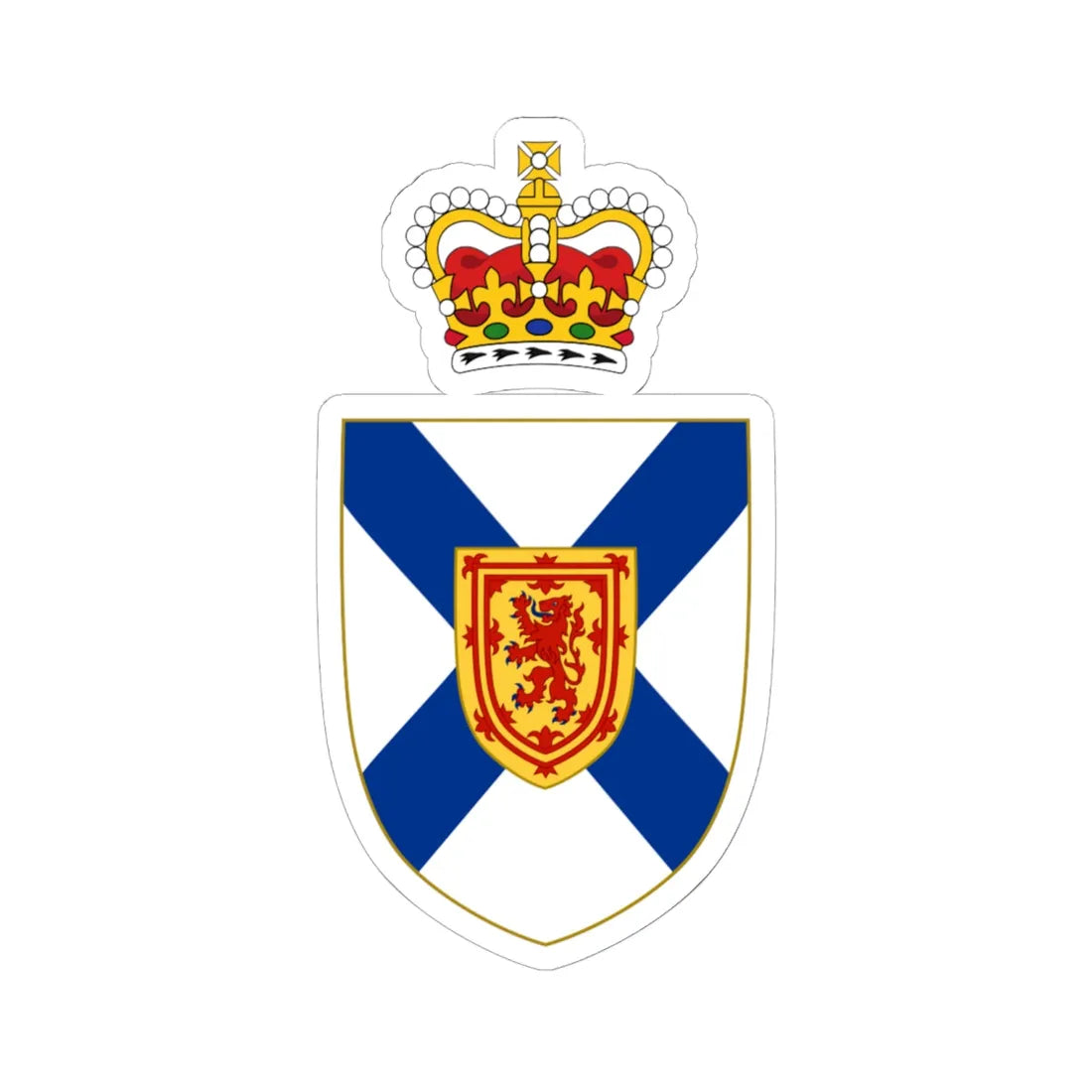 Arms of the Nova Scotia House of Assembly (Canada) (Coat of Arms) STICKER Vinyl Kiss-Cut Decal 6 Inch White - The Sticker Space