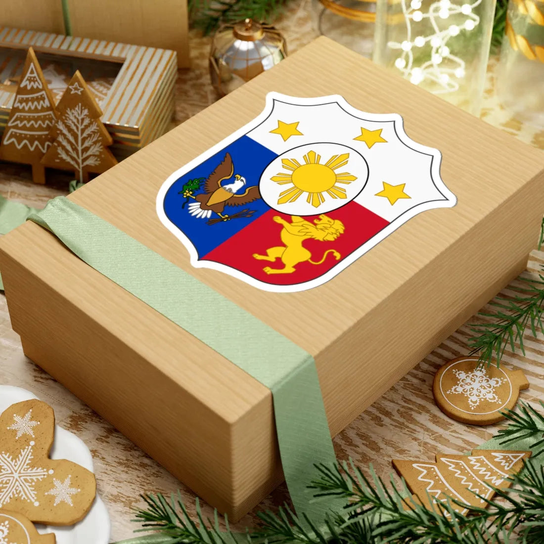 Arms of the Philippines (Philippines) (Coat of Arms) STICKER Vinyl Kiss-Cut Decal - The Sticker Space