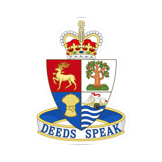 Arms of the Regional Municipality of York (Canada) (Coat of Arms) STICKER Vinyl Kiss-Cut Decal 2 Inch White - The Sticker Space