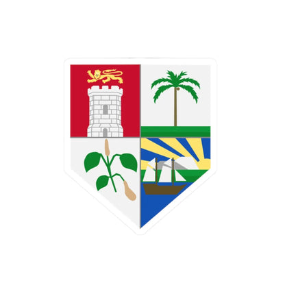 Arms of the Straits Settlements (Singapore) (Coat of Arms) STICKER Vinyl Kiss-Cut Decal 2 Inch White - The Sticker Space