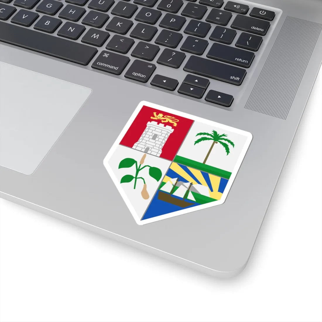 Arms of the Straits Settlements (Singapore) (Coat of Arms) STICKER Vinyl Kiss-Cut Decal - The Sticker Space