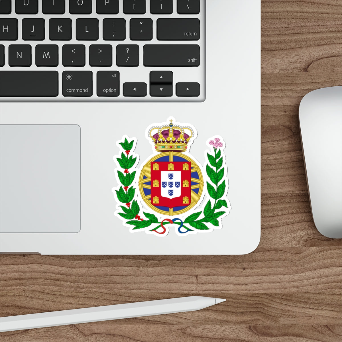 Arms of the United Kingdom of Portugal, Brazil and the Algarves (1815-1825) STICKER Vinyl Die-Cut Decal-The Sticker Space