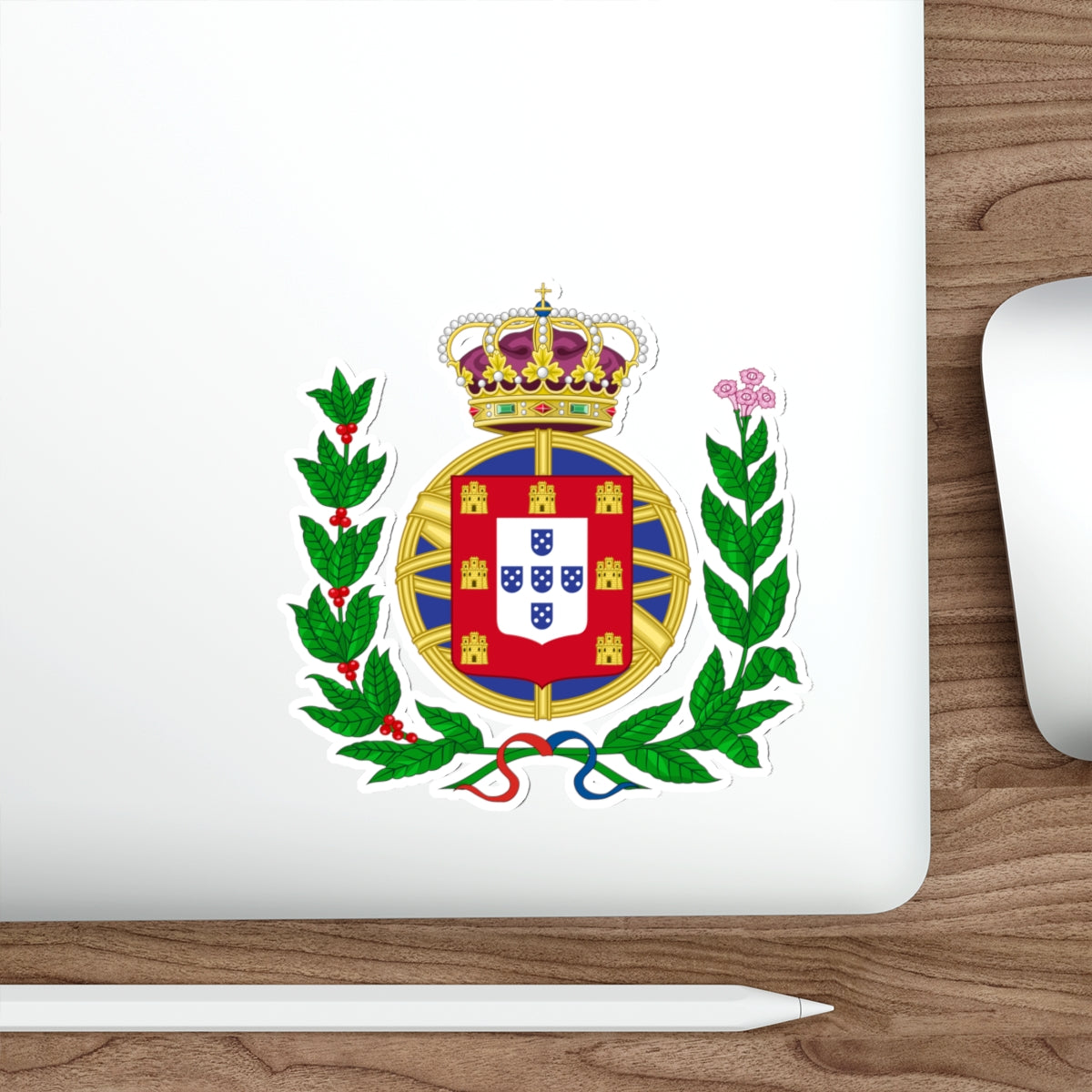 Arms of the United Kingdom of Portugal, Brazil and the Algarves (1815-1825) STICKER Vinyl Die-Cut Decal-The Sticker Space