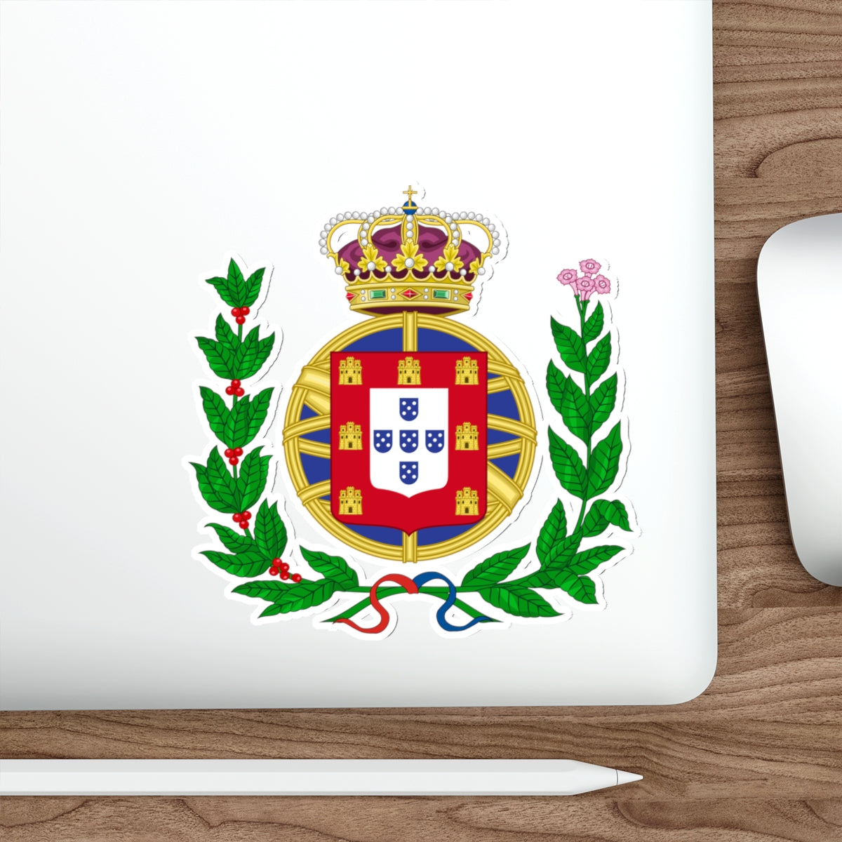 Arms of the United Kingdom of Portugal, Brazil and the Algarves (1815-1825) STICKER Vinyl Die-Cut Decal-The Sticker Space