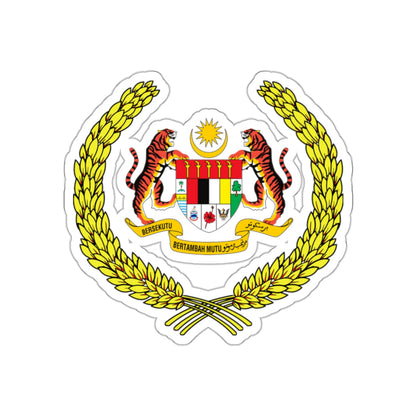 Arms of the Yang di-Pertuan Agong of Malaysia STICKER Vinyl Die-Cut Decal-White-The Sticker Space