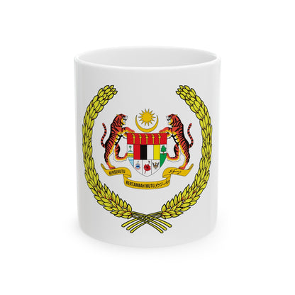 Arms of the Yang di-Pertuan Agong of Malaysia - White Coffee Mug-11oz-The Sticker Space