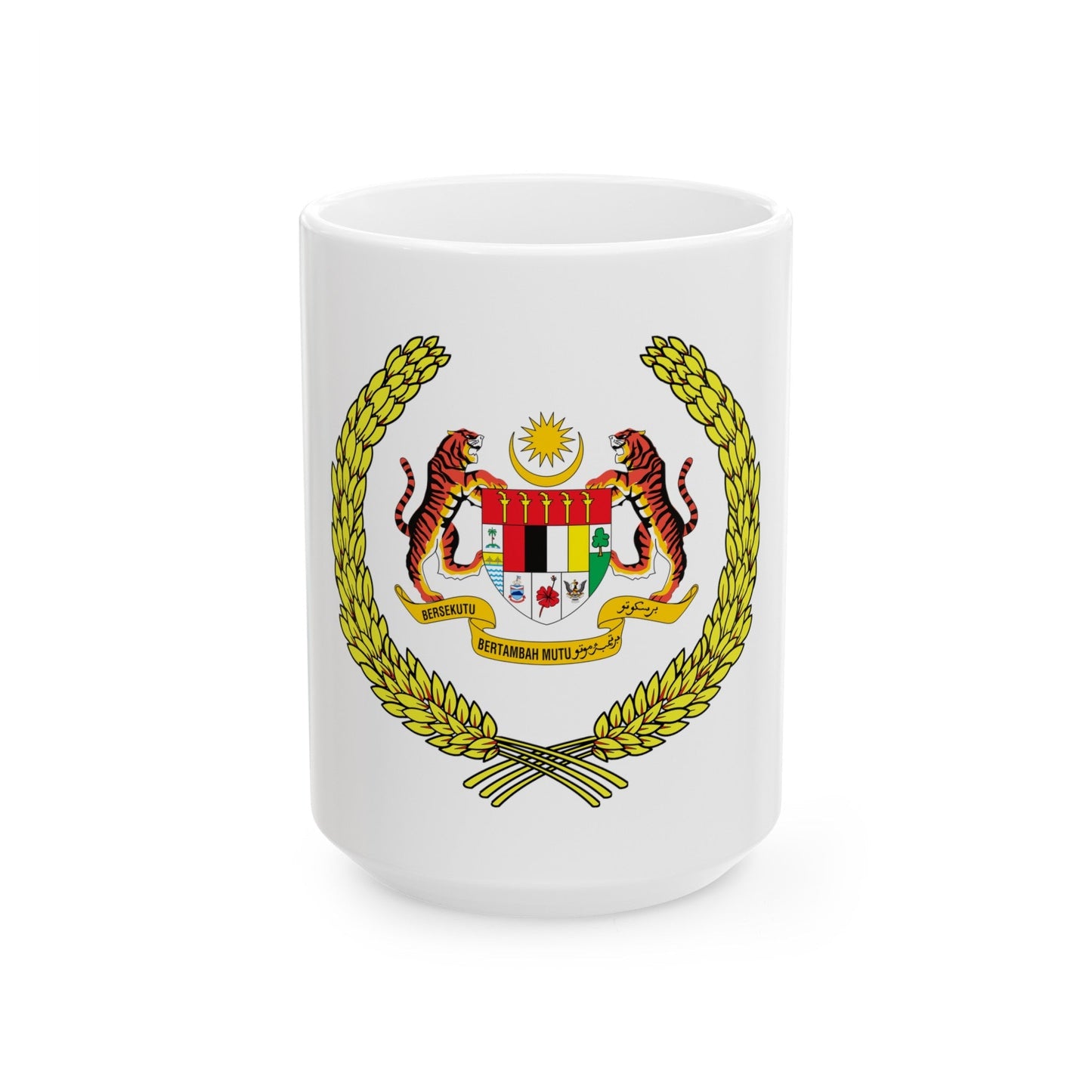 Arms of the Yang di-Pertuan Agong of Malaysia - White Coffee Mug-15oz-The Sticker Space