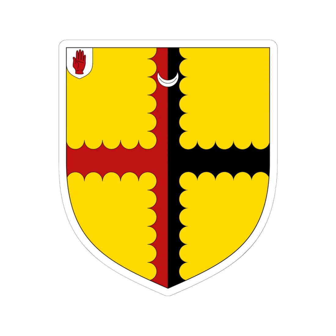 Arms of Viscount Brookeborough (England) (Coat of Arms) STICKER Vinyl Kiss-Cut Decal 6 Inch White - The Sticker Space