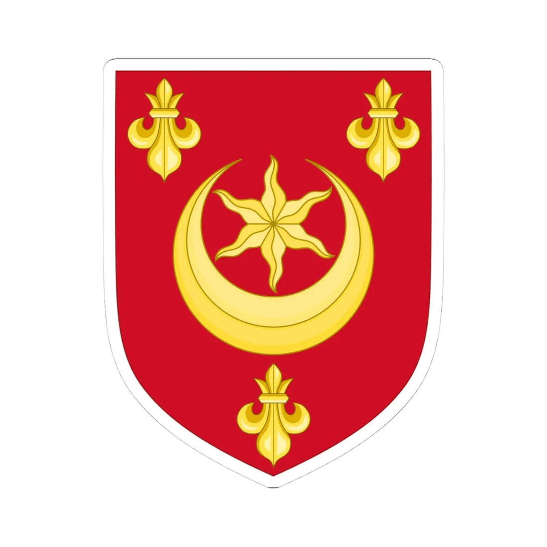 Arms of Wareham (England) (Coat of Arms) STICKER Vinyl Kiss-Cut Decal 4 Inch White - The Sticker Space